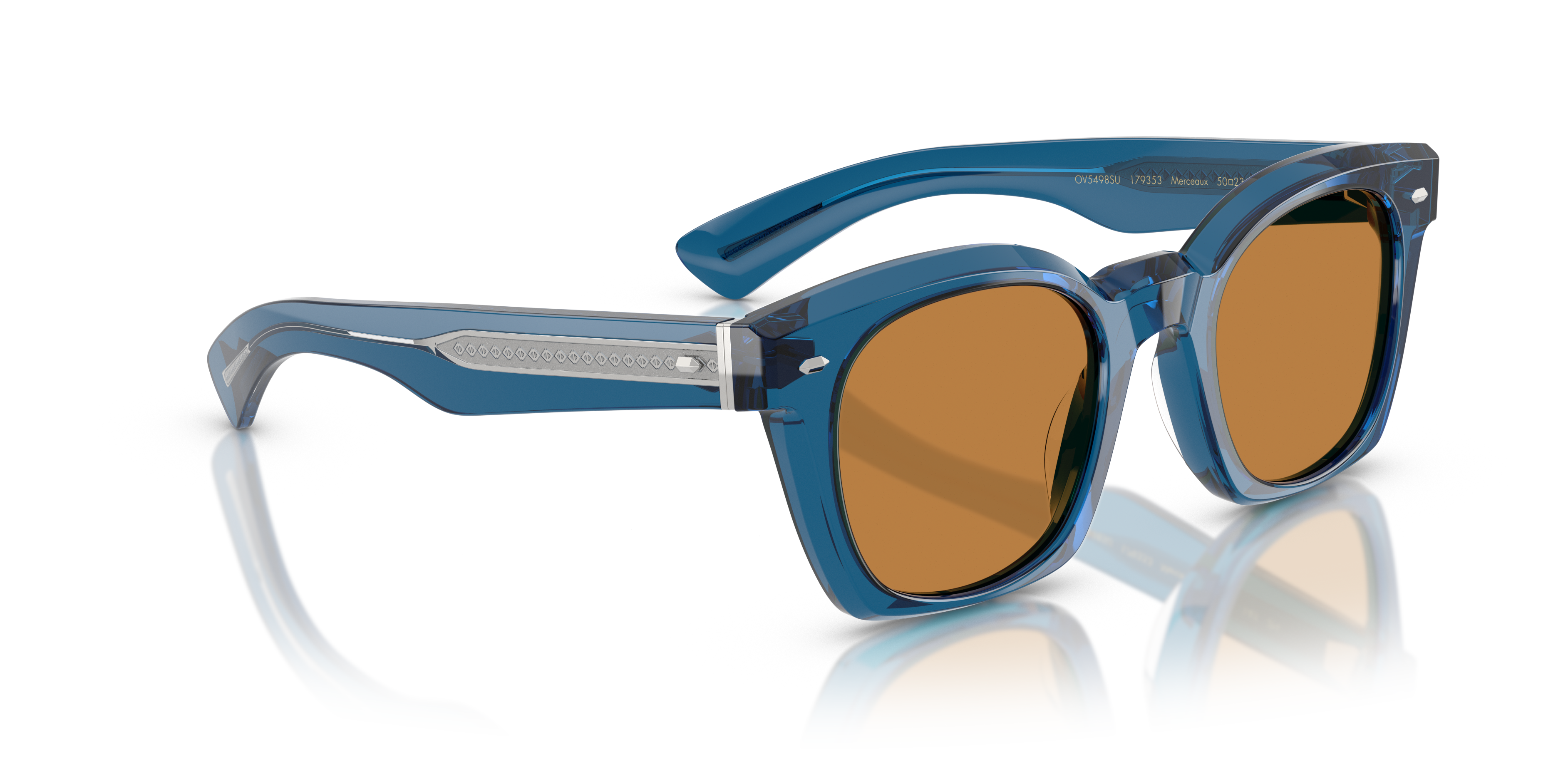 Oliver Merceaux 18K Sunglasses in Translucent Blue | Oliver®