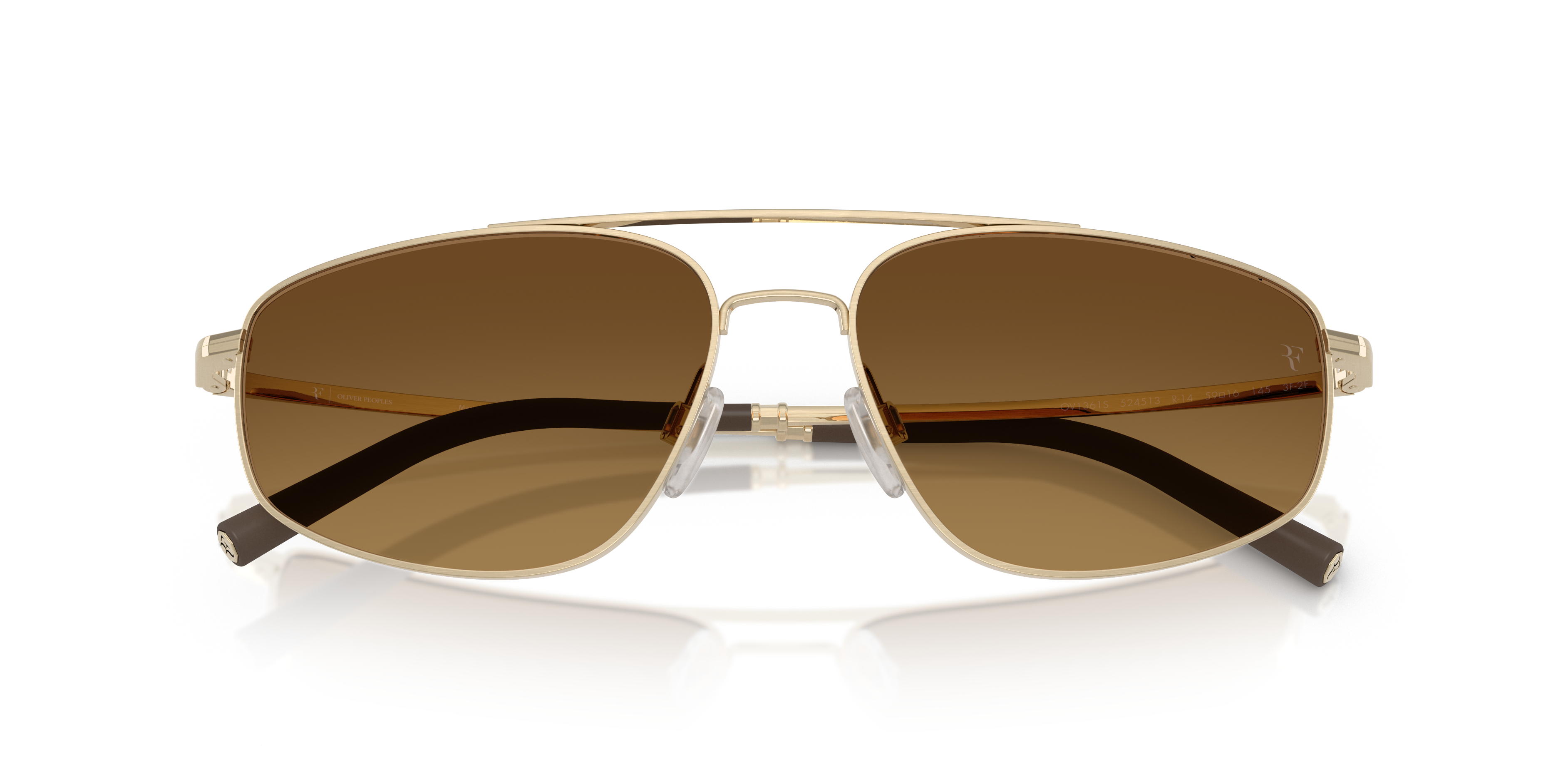 オールドスモーキー#14 Oliver R-14 Sunglasses in Brushed Gold | Oliver®