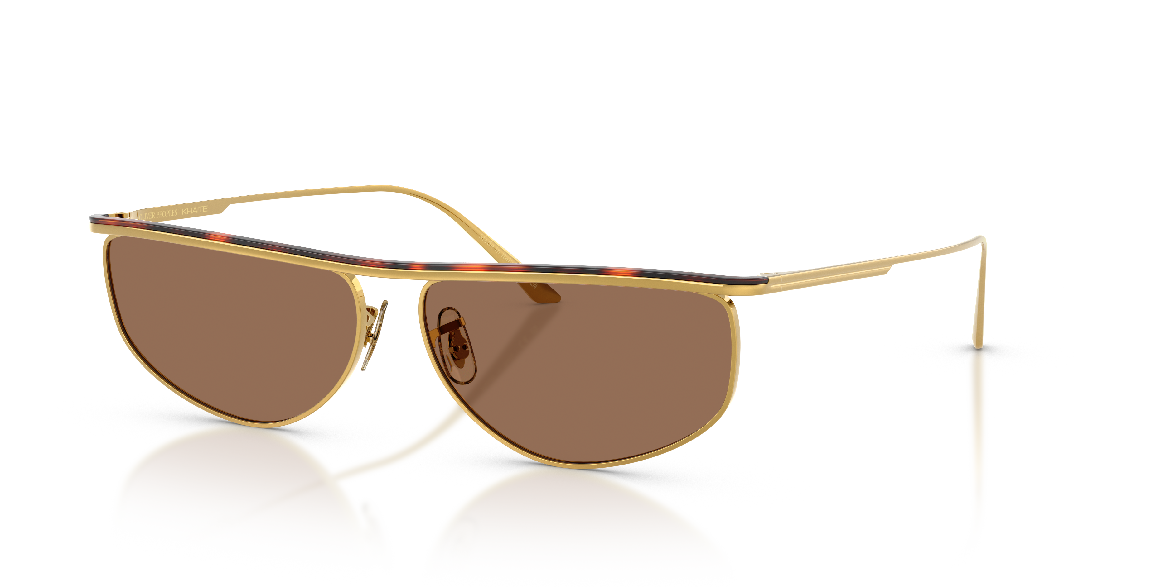 Oliver 1986C Sunglasses in Gold/Dark Mahogany | Oliver®
