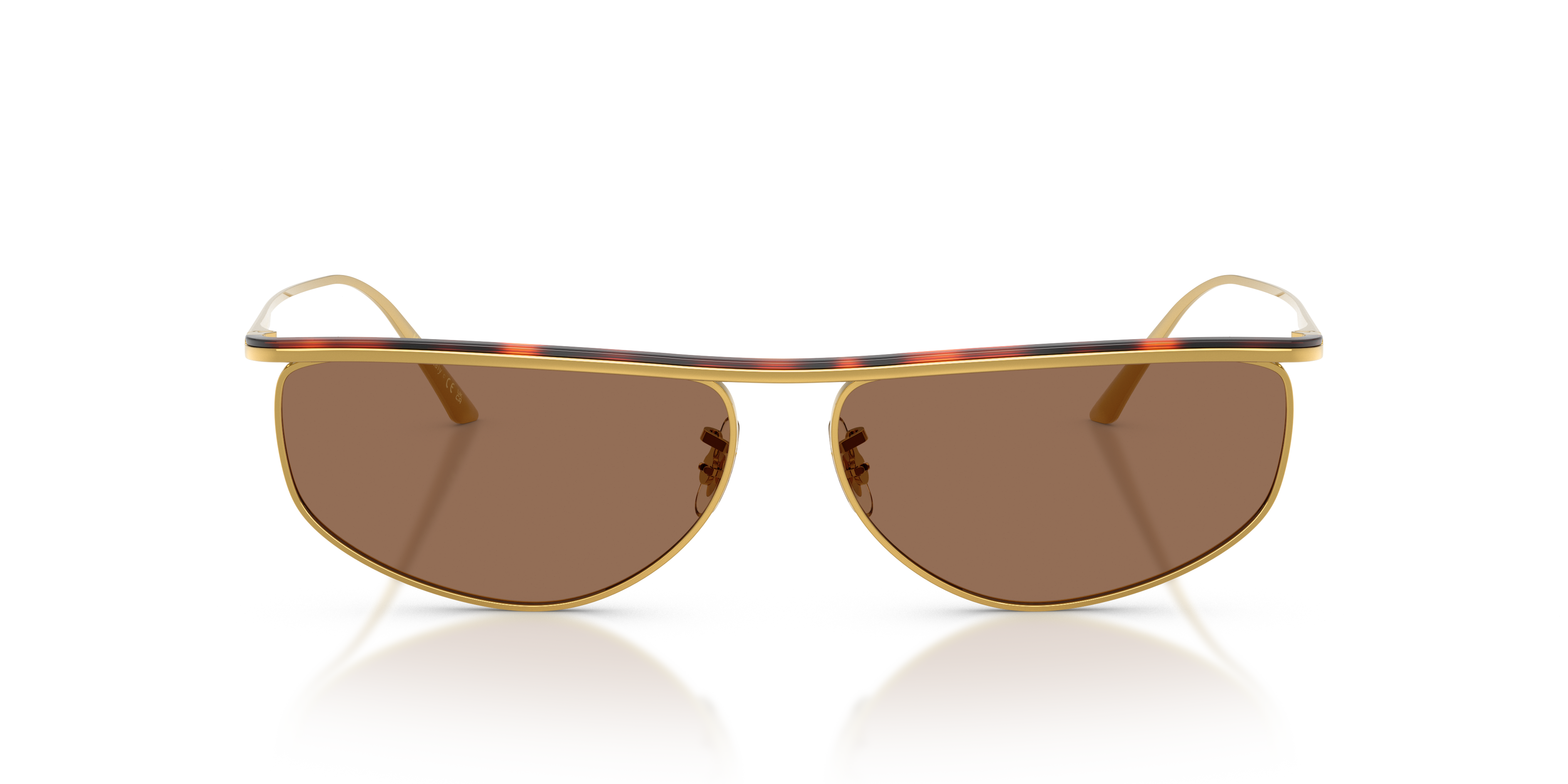 Oliver 1986C Sunglasses in Gold/Dark Mahogany | Oliver®