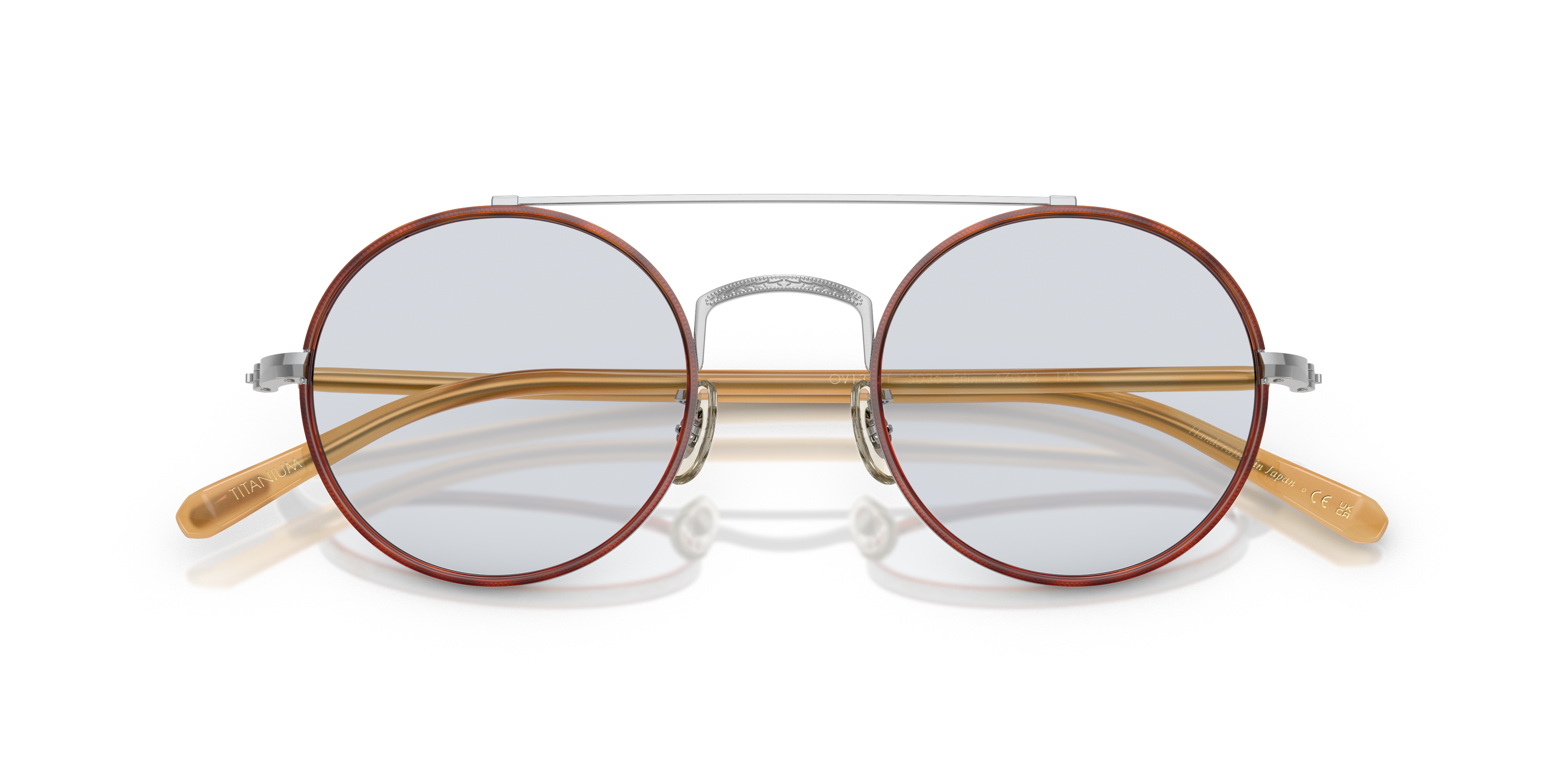 Oliver Etlin Eyeglasses in Silver/Amber | Oliver®