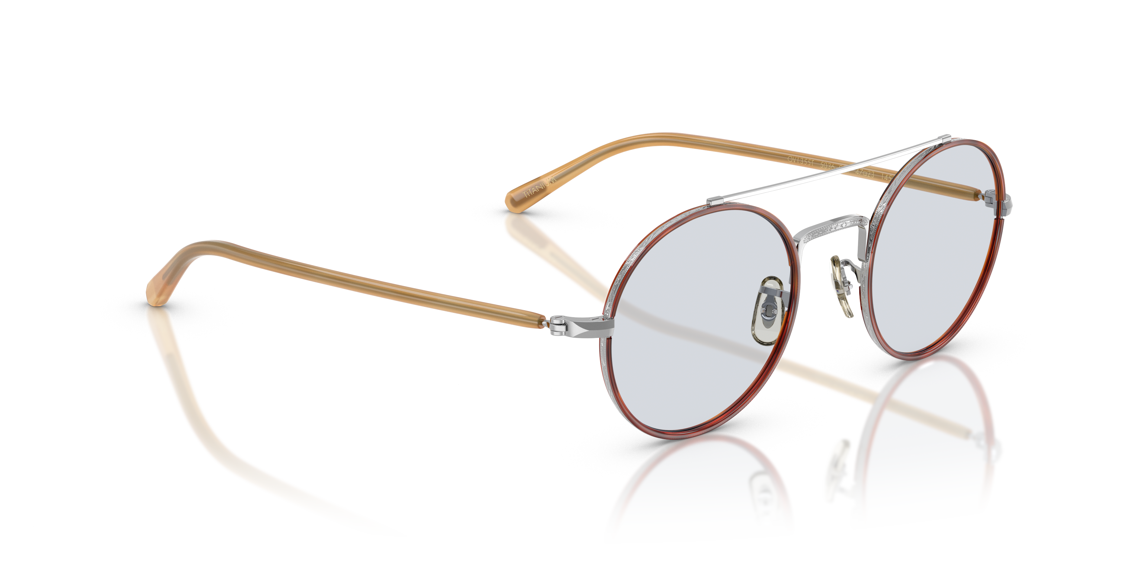 Oliver Etlin Eyeglasses in Silver/Amber | Oliver®