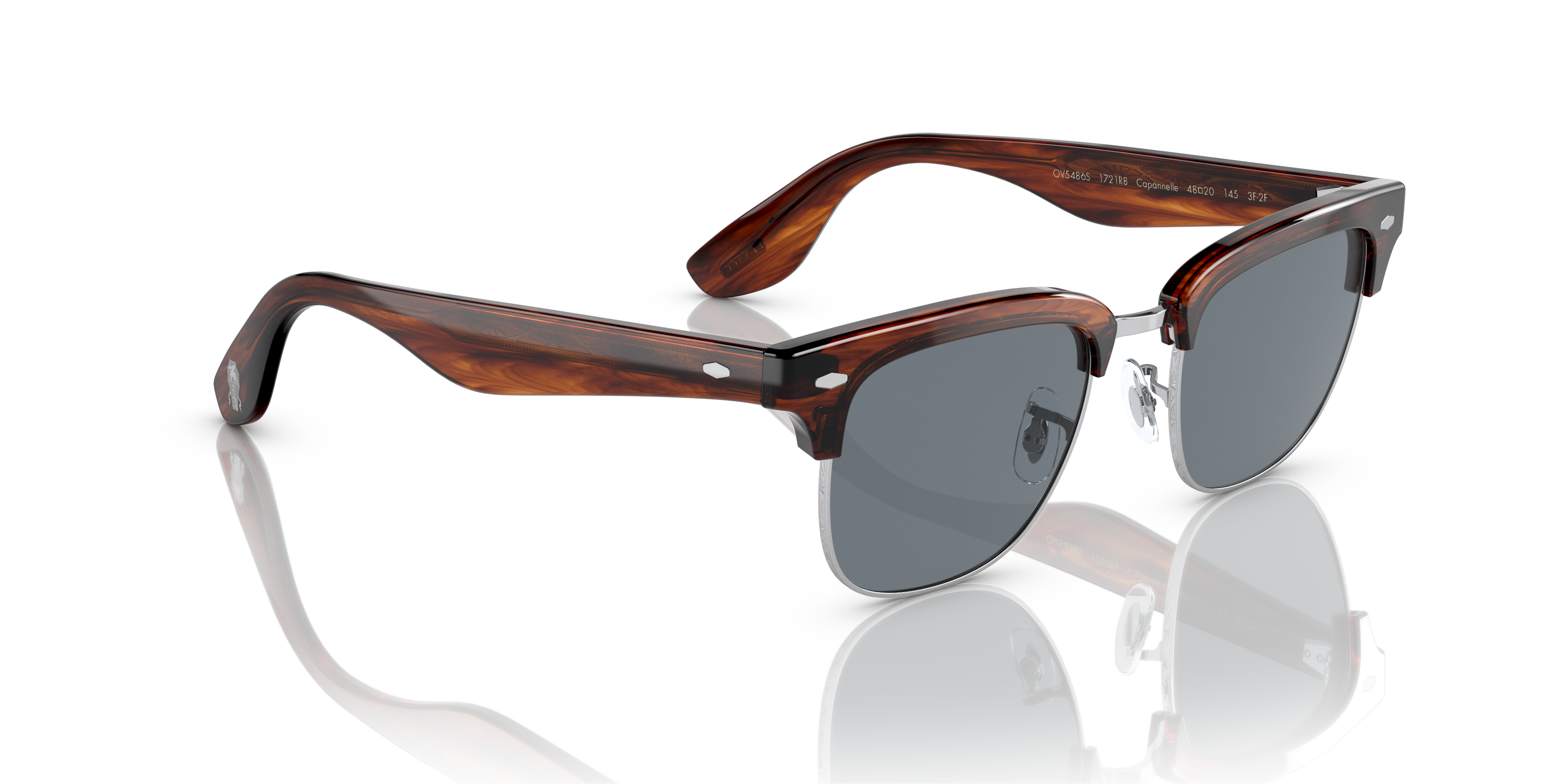サングラス OLIVER PEOPLES ブルネロクチネリ Capannelle Oliver Capannelle Sunglasses in Black/Silver | Oliver®