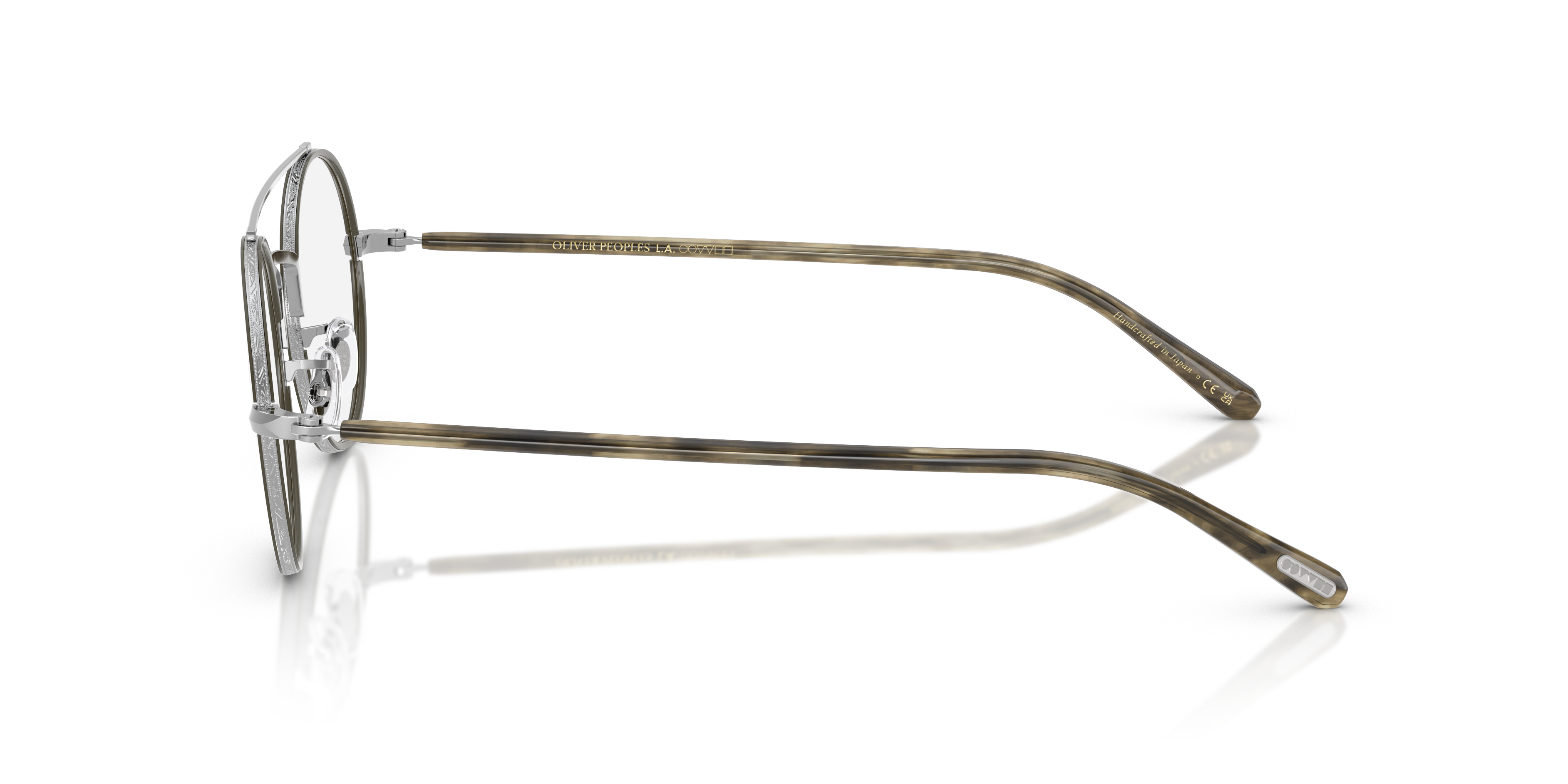 メガネ OLIVER PEOPLES Oliver Peoples - 1355T VISTA - 5241 Oliver Etlin Eyeglasses in Silver/Olive | Oliver®