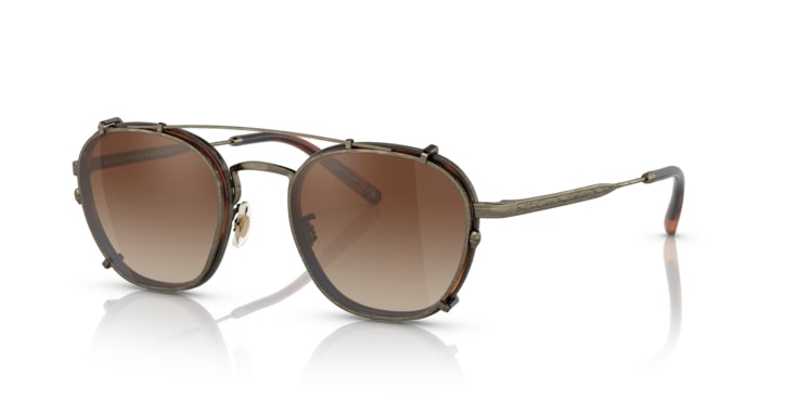 Oliver Lilletto Sunglasses in Antique Gold/Dark Mahogany