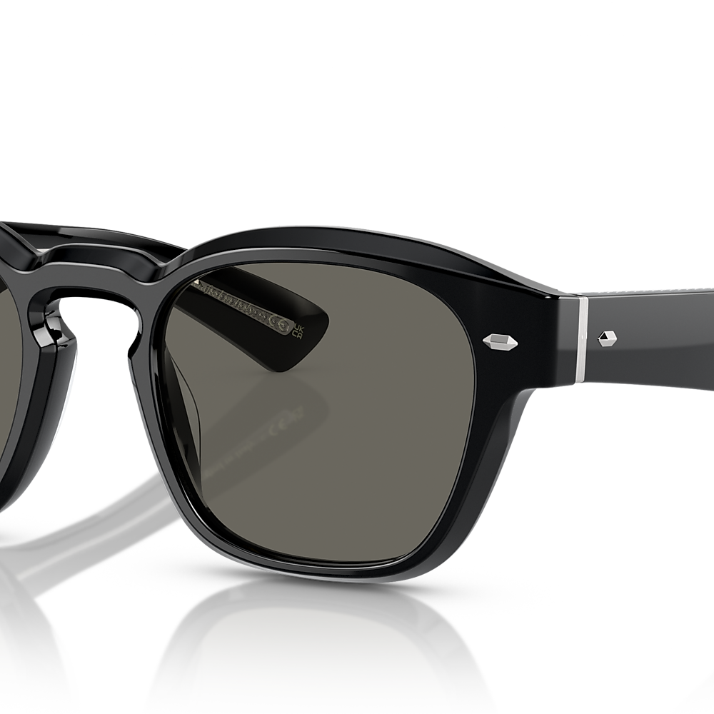 「mion」OLIVER PEOPLE ブラックラウンドサングラス OLIVER PEOPLES オリバーピープルズ ラウンドサングラス Desilla BK