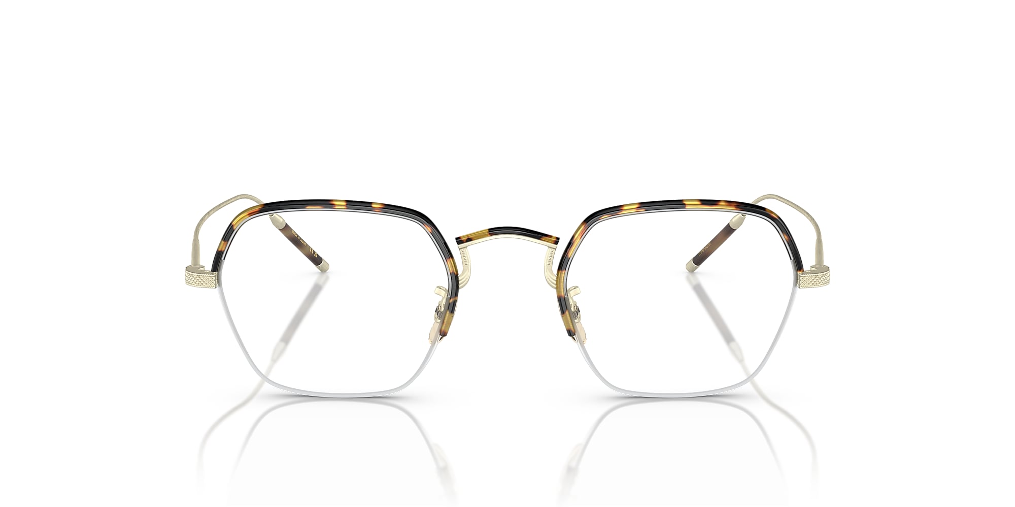 Oliver TK-7 Eyeglasses in Brushed Gold/Tortoise | Oliver®