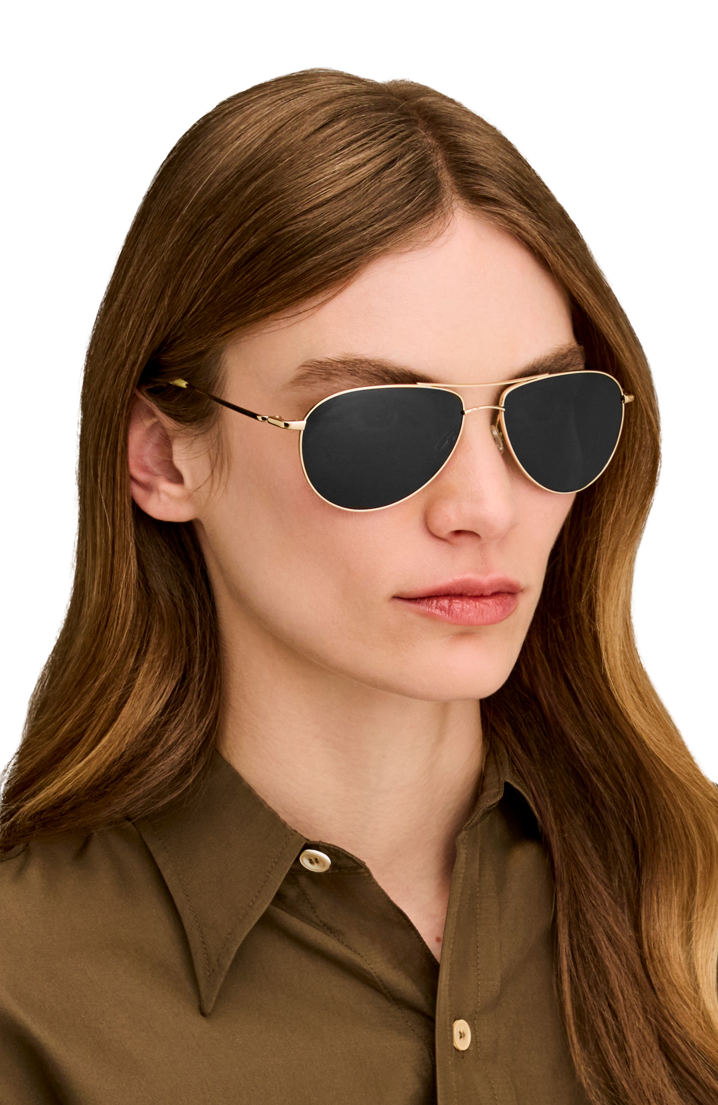 オリバーピープルズ Benedict ティアドロップ サングラス 59サイズ Oliver Benedict Sunglasses in Rose Gold | Oliver®